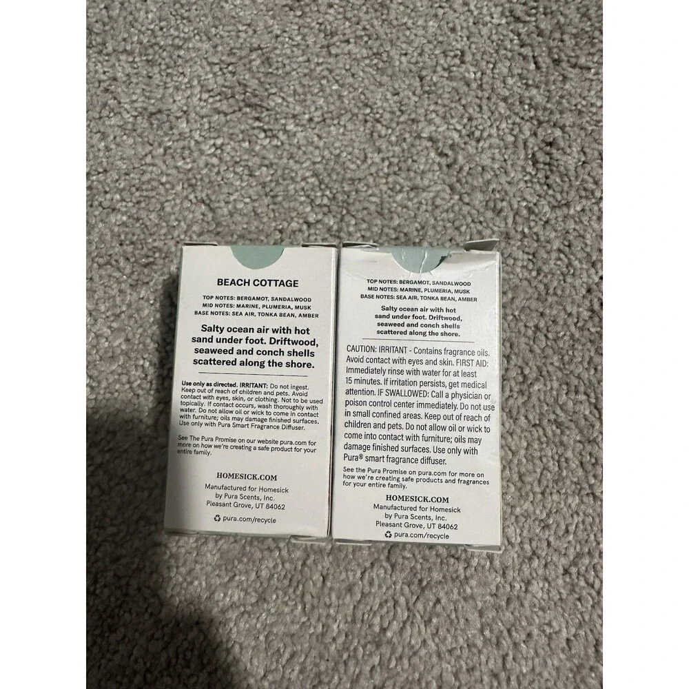 2-pack Pura Homesick - Beach Cottage Smart Diffuser Refills.